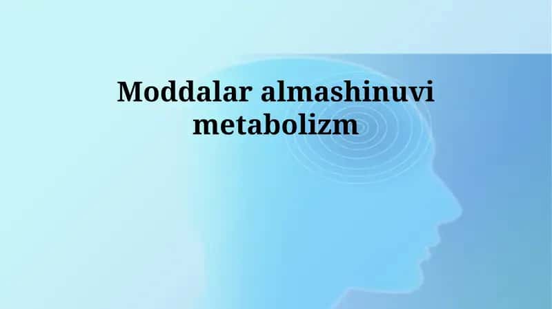 Moddalar almashinuvi metabolizm
