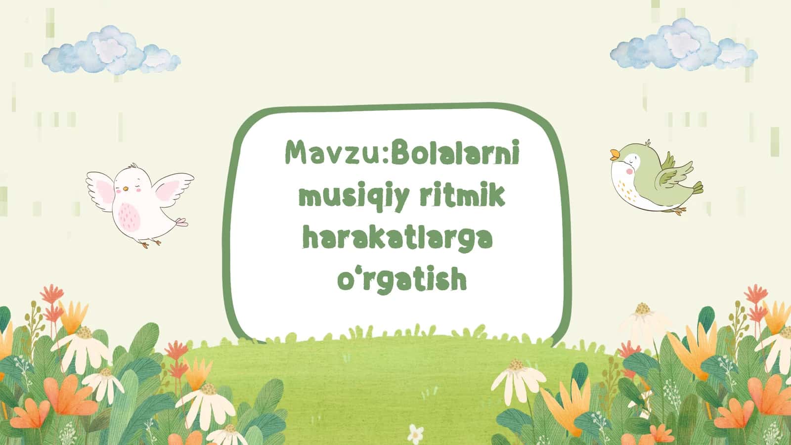 Bolalarni musiqiy ritmik harakatlarga o‘rgatish