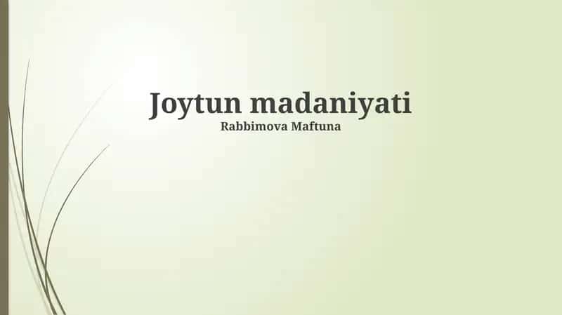 Joytun madaniyati