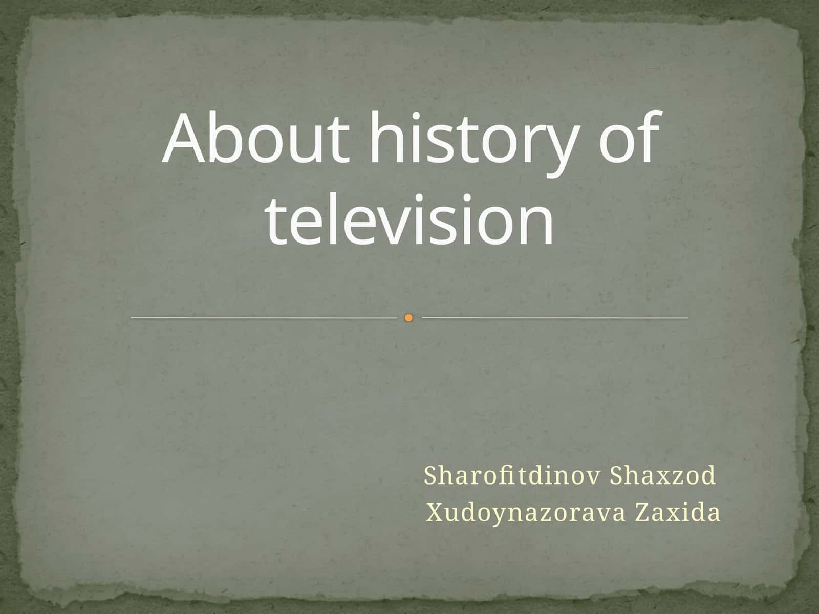 About history of television