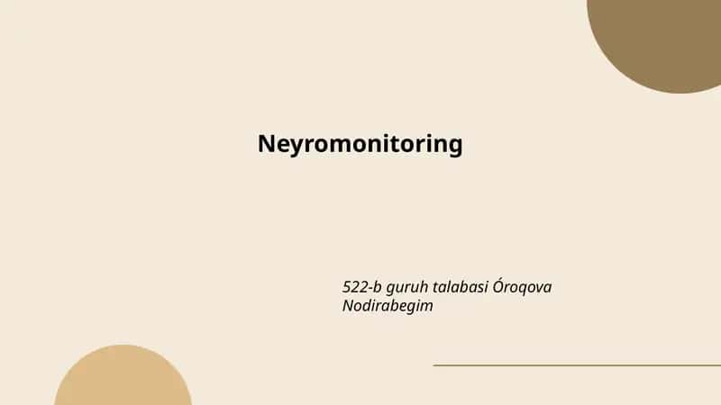 Neyromonitoring