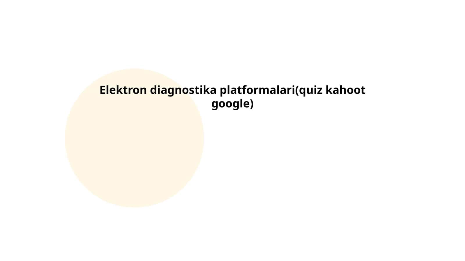 Elektron diagnostika platformalari