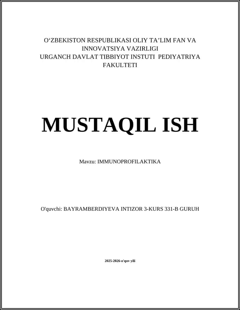 IMMUNOPROFILAKTIKA