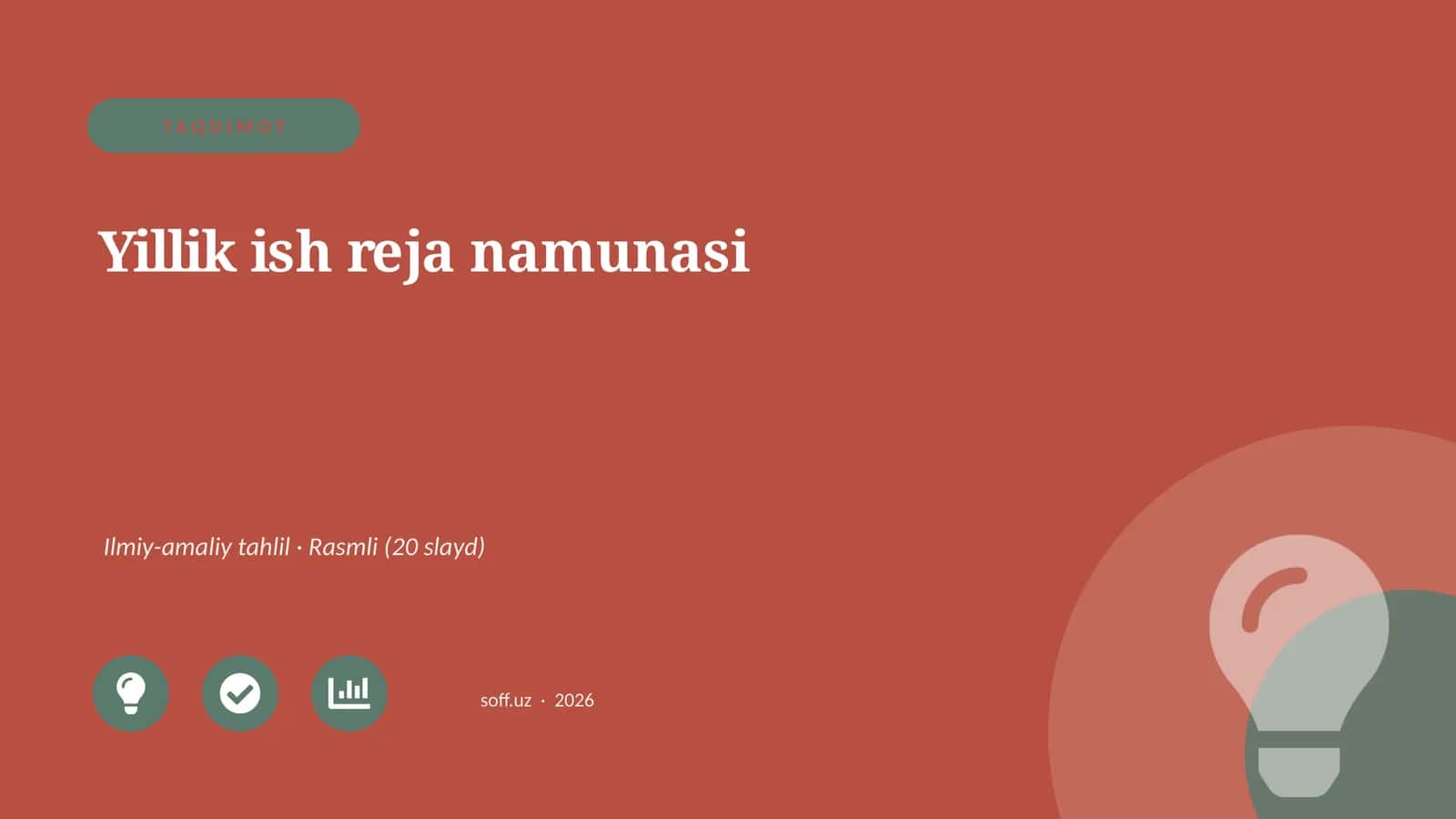 Yillik ish reja namunasi