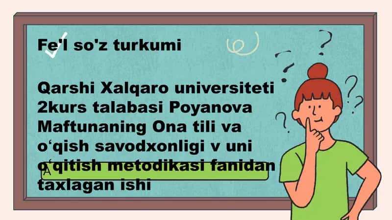 Fe'l so'z turkumi