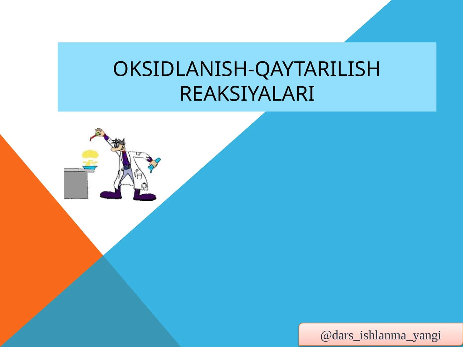 Oksidlanish-qaytarilishreaksiyalari