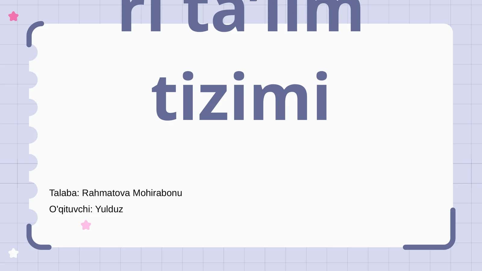 Markaziy Osiyo davlatlari taʼlim tizimi