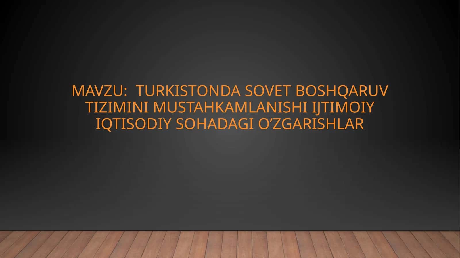 Turkistonda sovet boshqaruv tizimini mustahkamlanishi ijtimoiy iqtisodiy sohadagi o’zgarishlar