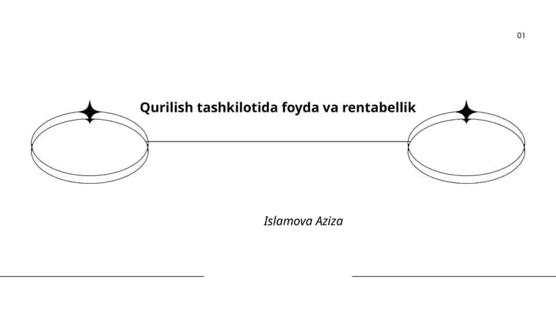 Qurilish tashkilotida foyda va rentabellik