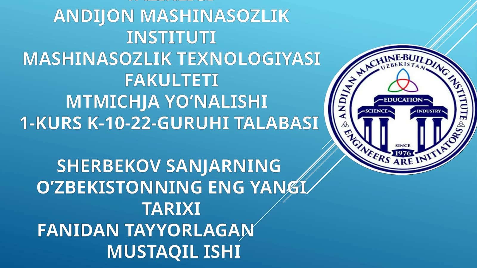 O'zbekistonning eng yangi tarixi