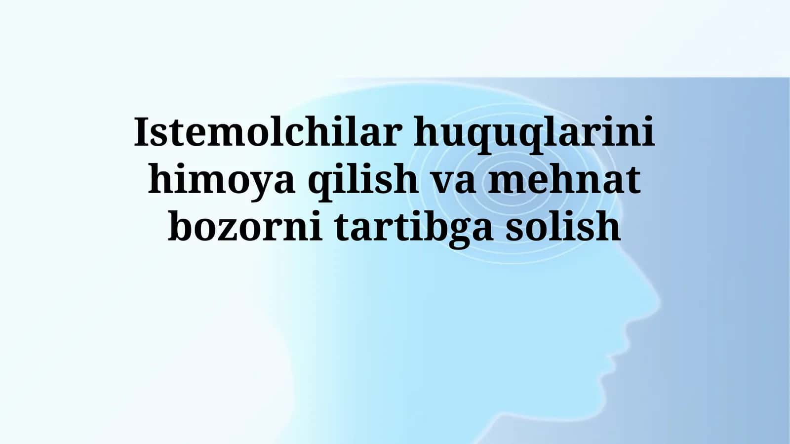 Istemolchilar huquqlarini himoya qilish va mehnatbozornitartibgasolish