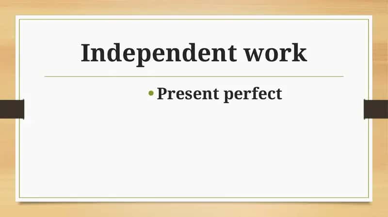 Present Perfect