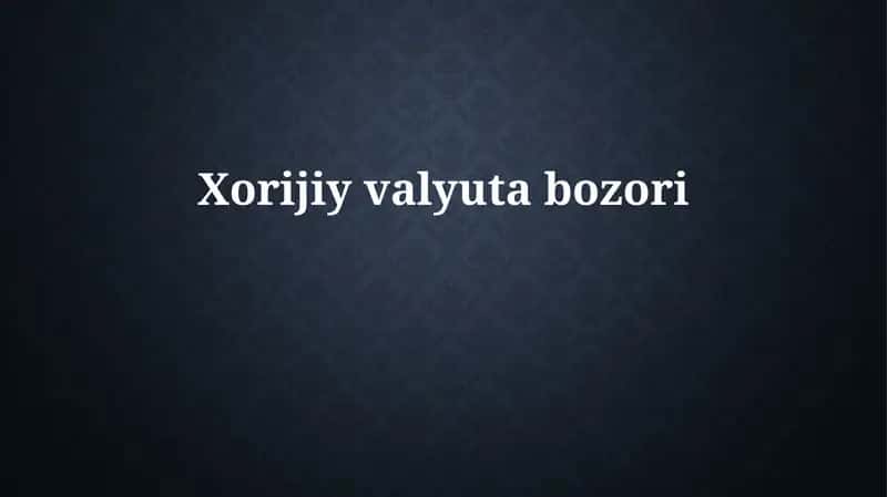 Valyuta ayirboshlash bozori