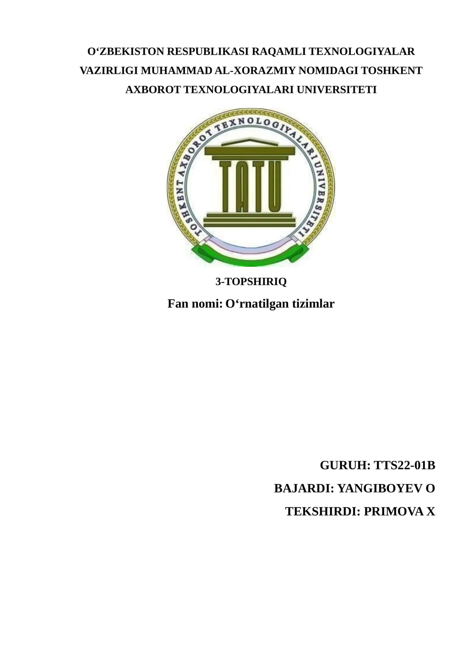 3-topshiriq. Arduinoda svetodiodlar yordamida svetafor yasang