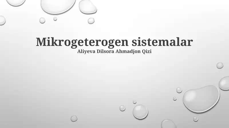 Mikrogeterogen sistemalar