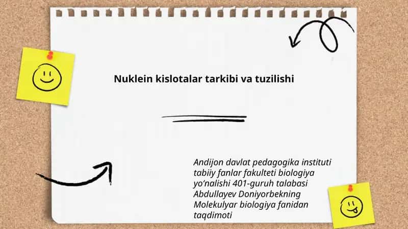 Nuklein kislotalar tarkibi va tuzilishi