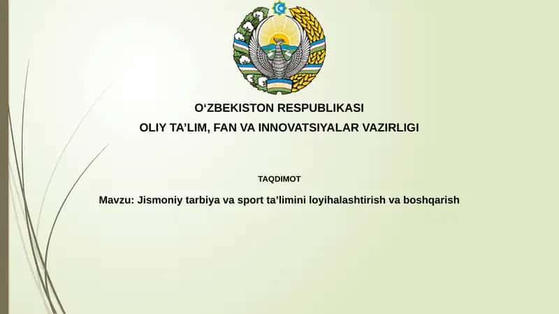 Jismoniy tarbiya va sport ta'limining asosiy yo'nalishlari