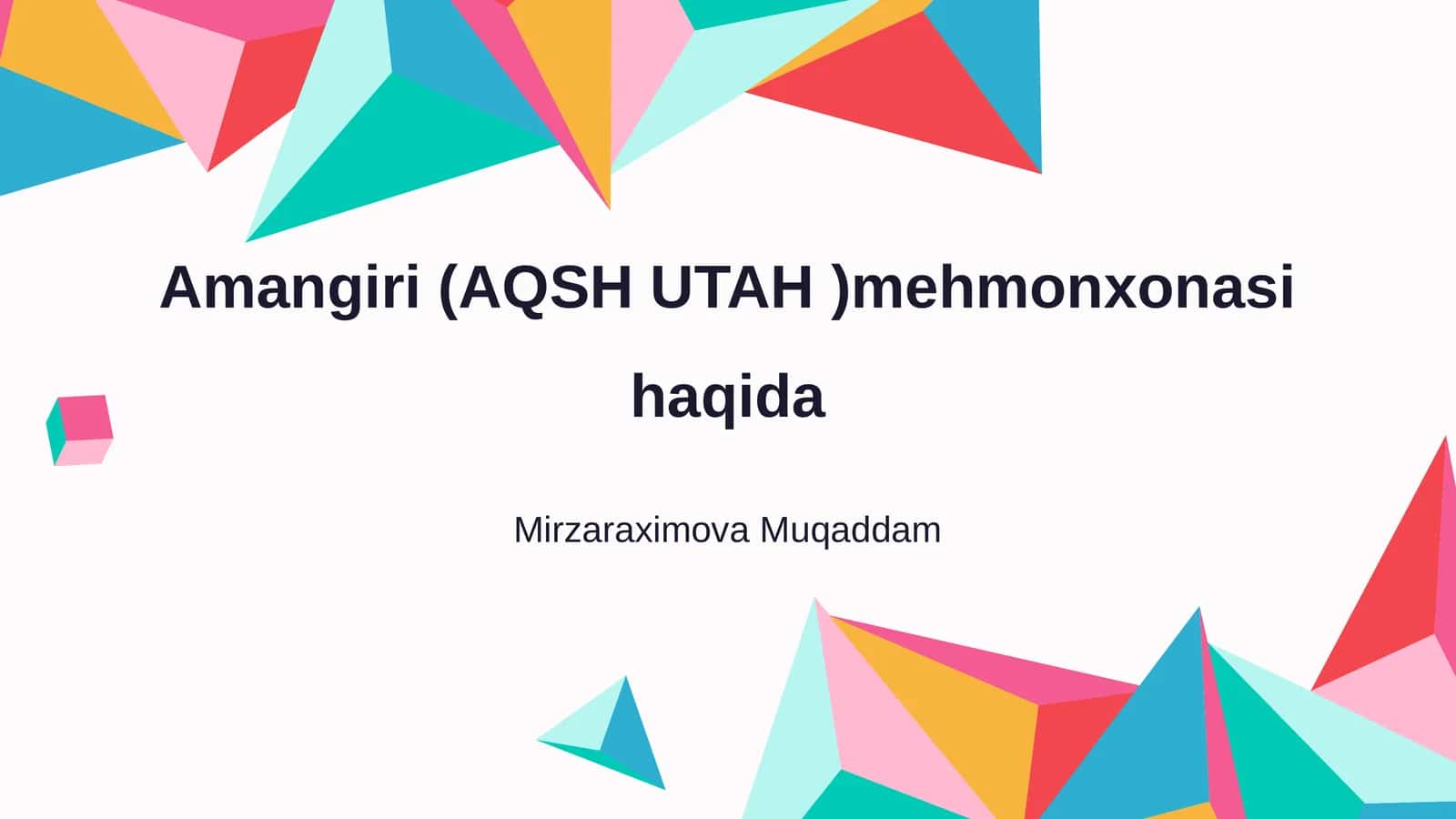 Amangiri (AQSH UTAH )mehmonxonasi haqida