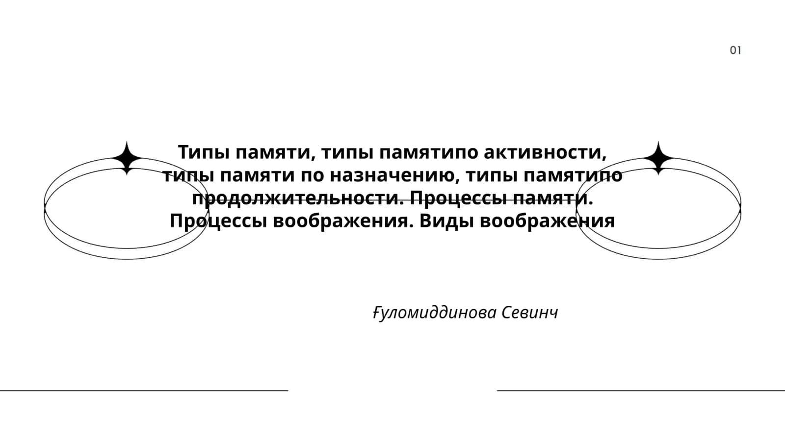 Типы памяти, процессы памяти, процессы воображения