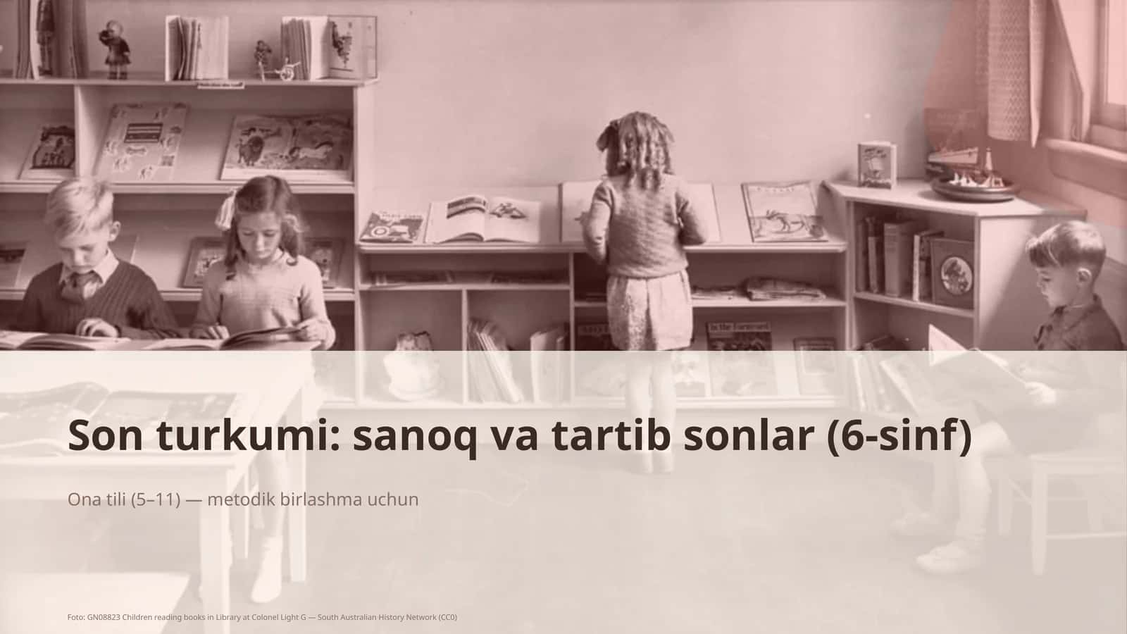Son turkumi: sanoq va tartib sonlar (6-sinf)