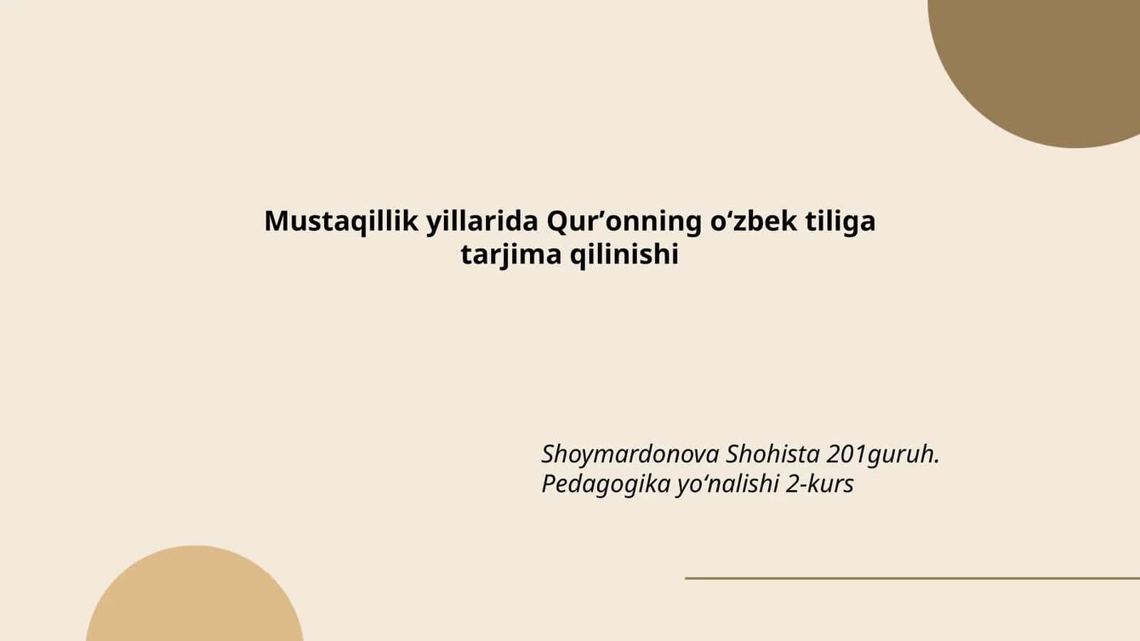 Mustaqillik yillarida Qurʼonning oʻzbek tiliga tarjima qilinishi