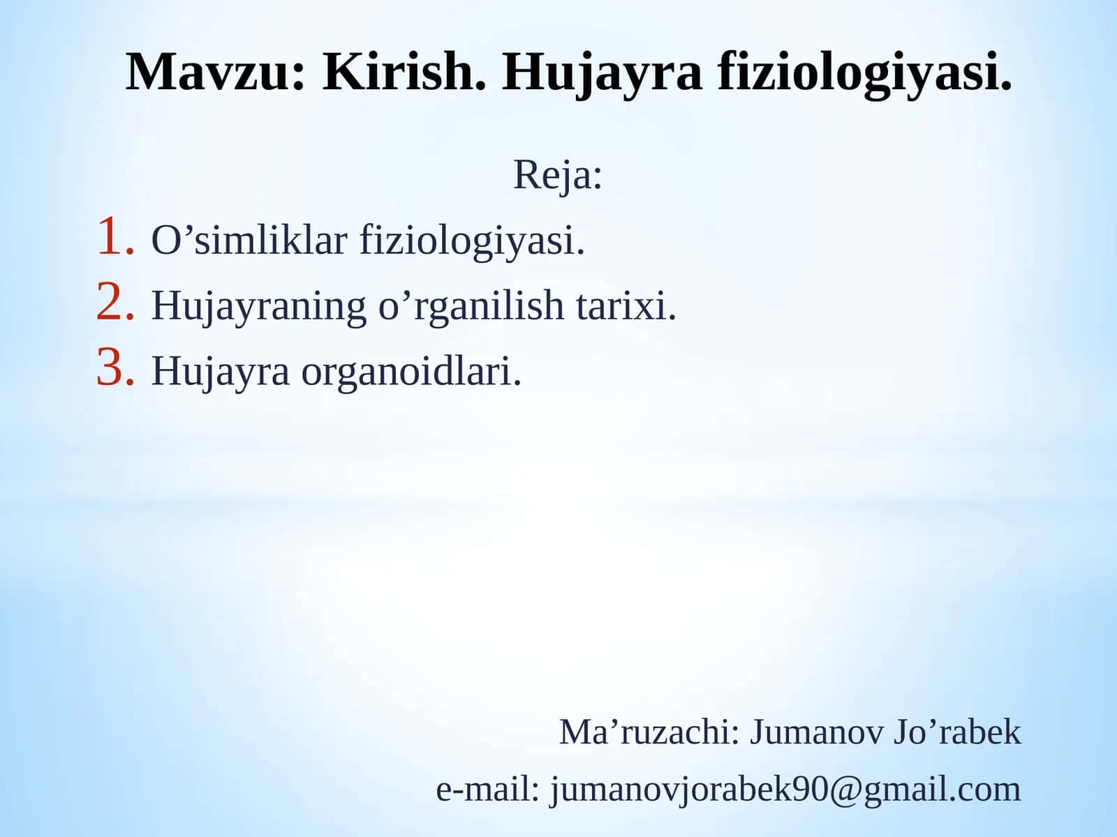 O’simliklarfiziologiyasi