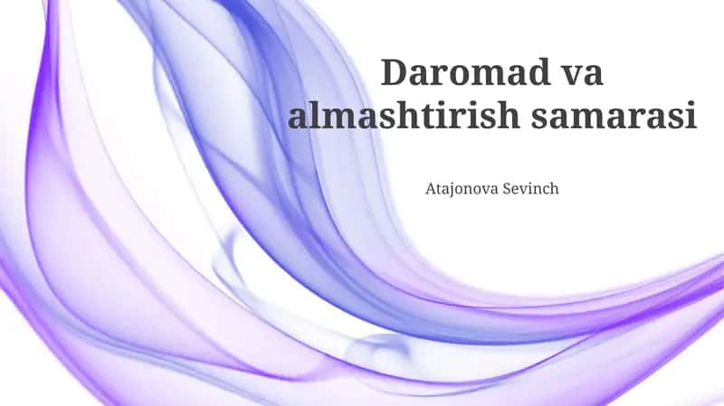 Daromad va almashtirish samarasi