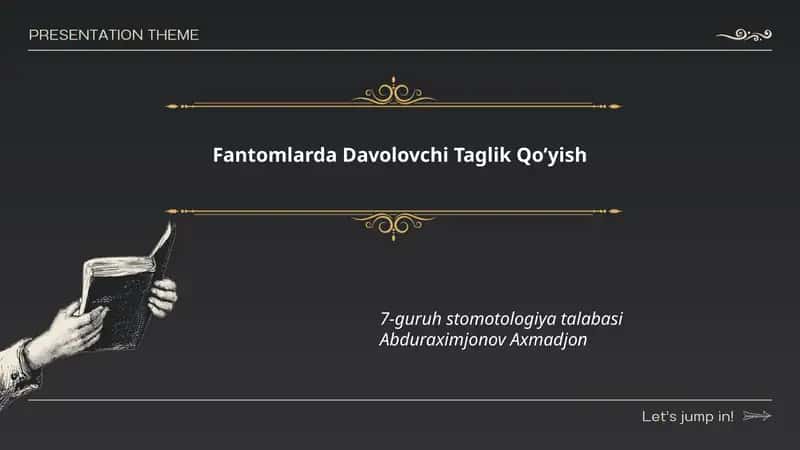 Fantomlarda Davolovchi Taglik Qo’yish