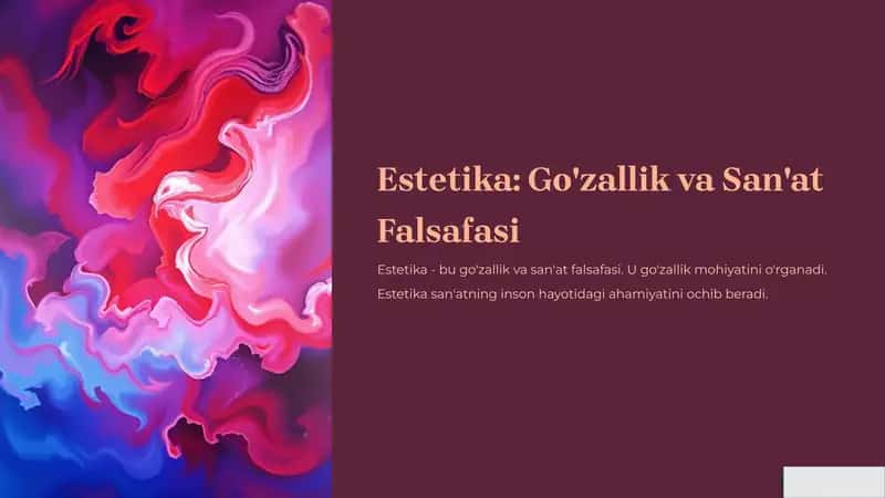 Estetika: Go'zallik va San'at Falsafasi