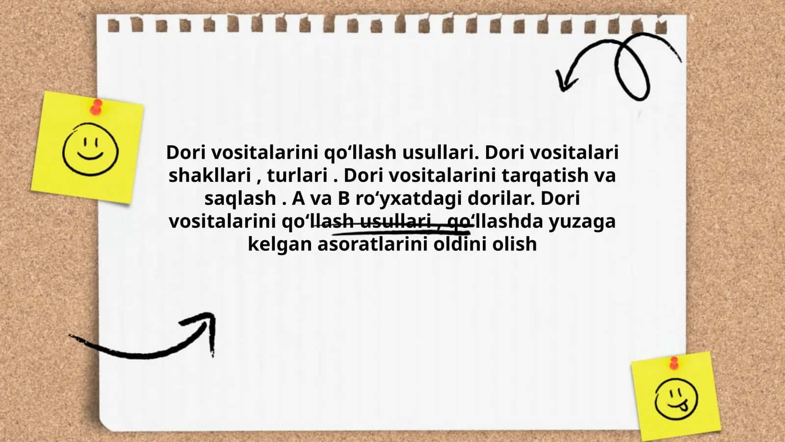 Dori vositalarini qoʻllash usullari
