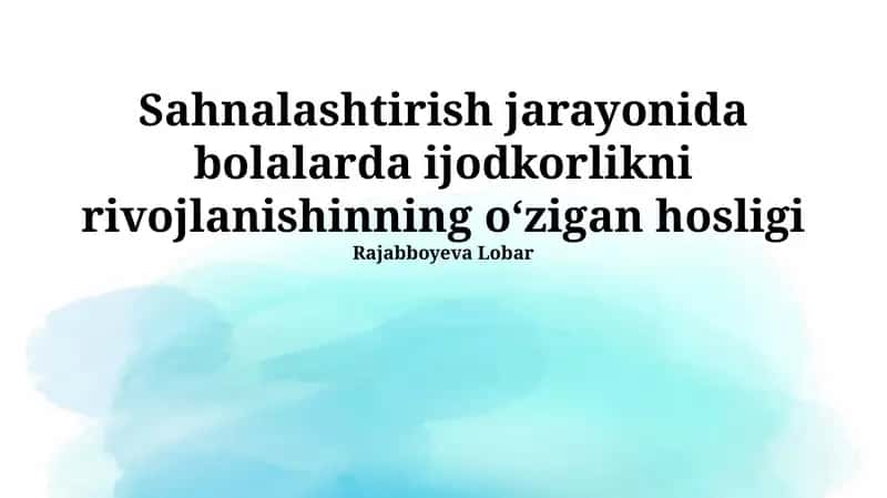 Ijodkorlikning ta'rifi va nazariyalari