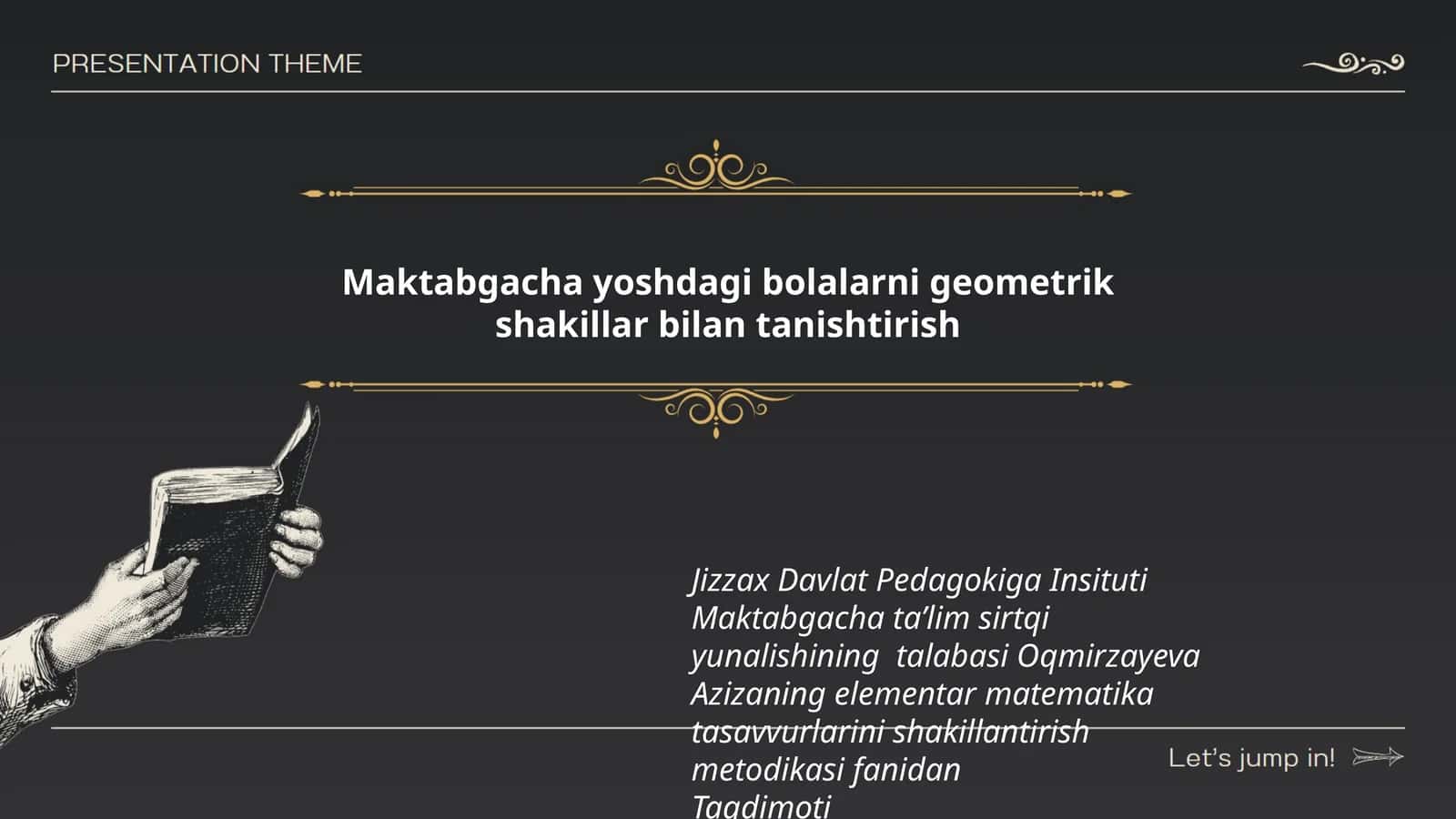 Maktabgacha yoshdagi bolalarni geometrik shakillar bilan tanishtirish
