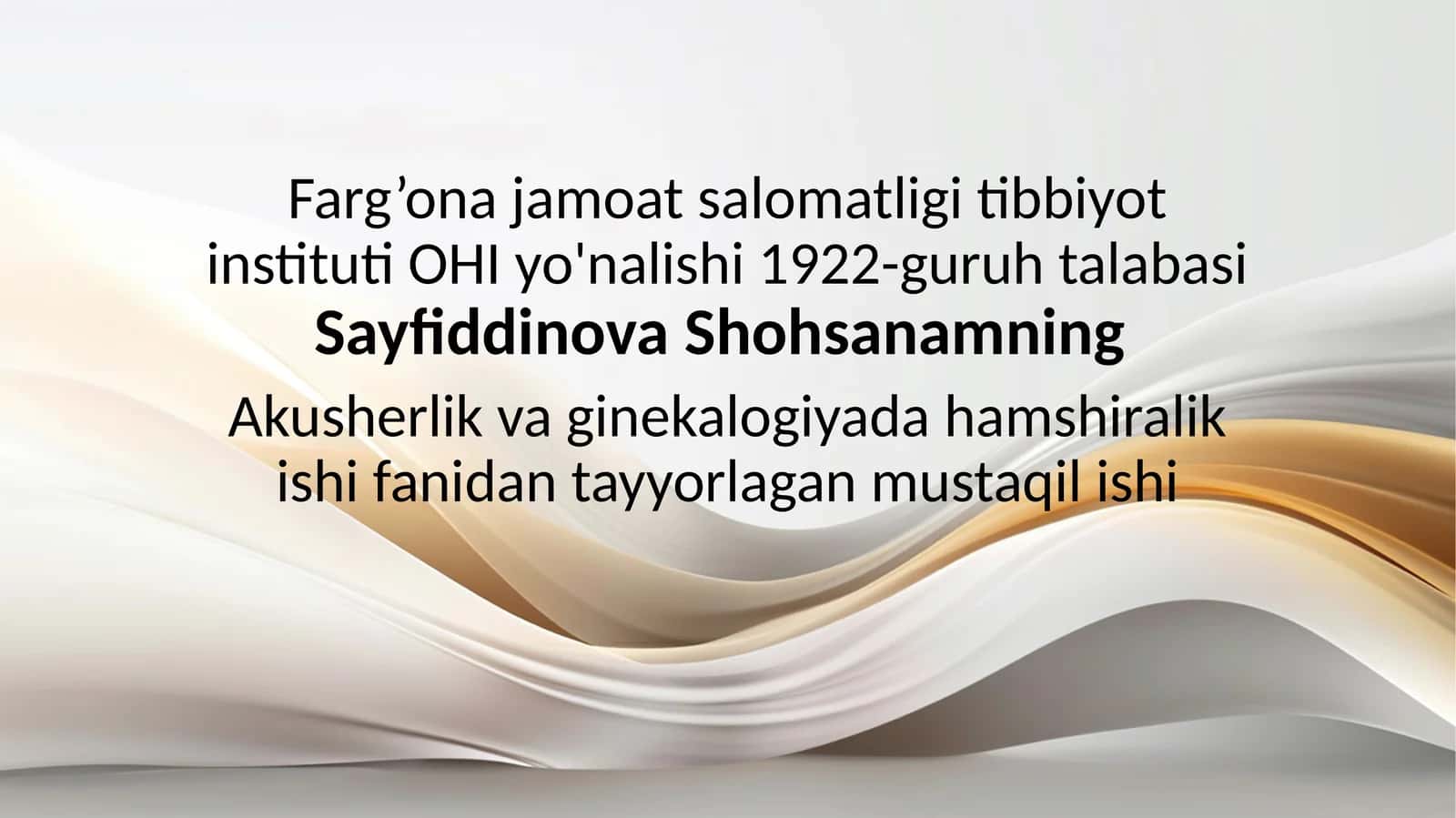 Akusherlikda gipertenziv sindrom.Preeklampsiya eklamsiya.Akusherlikda gipertermiya oʻgʻrik va umumiy xolsizlik sindromi. Akusherlikda xomiladorlikda anemiya buyrak (pielonefrit,glomerulonefrit buyrak tosh kasalligi) va oʻpka (bronxit, pnevmoniya,bronxial astma) kasalliklari