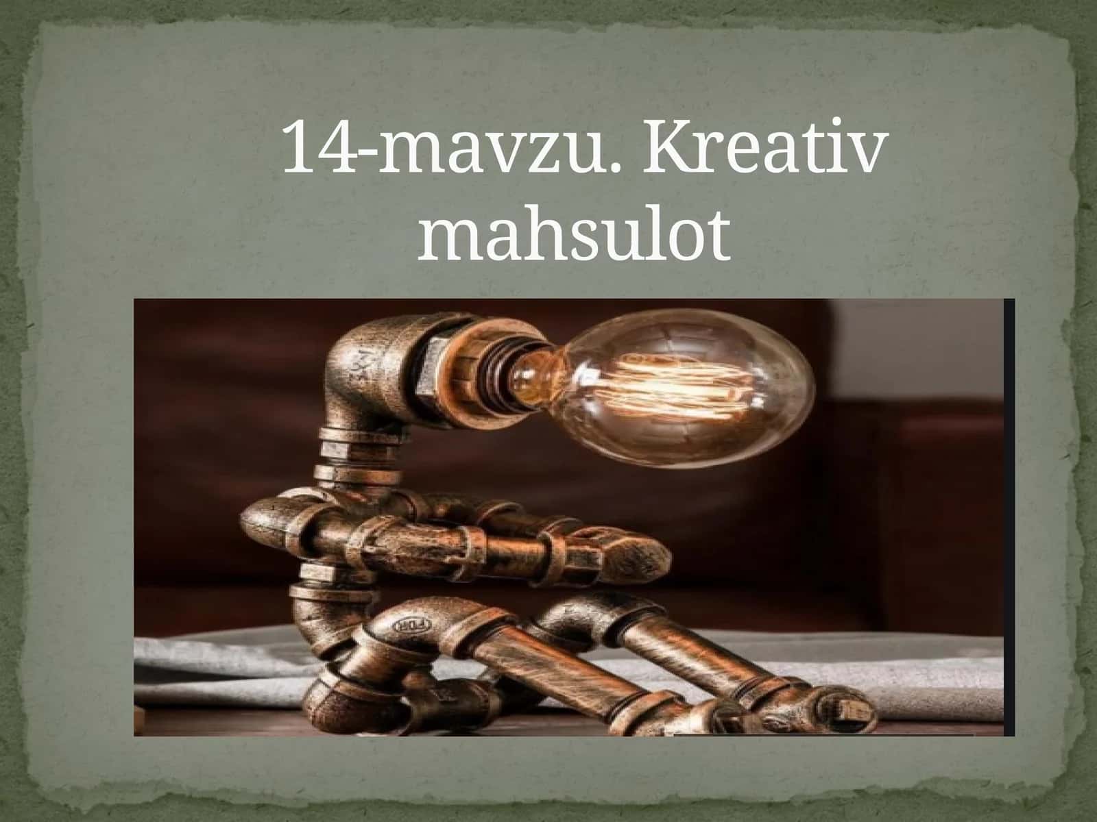 Kreativ mahsulot