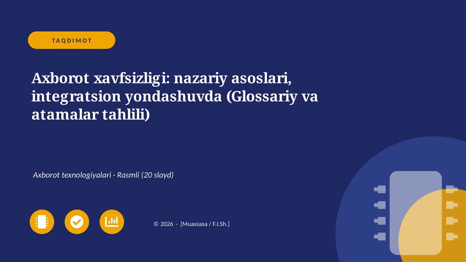 Axborot xavfsizligi: nazariy asoslari, integratsion yondashuvda