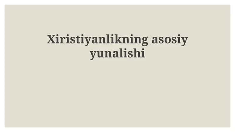Xiristiyanlikning asosiy oyati