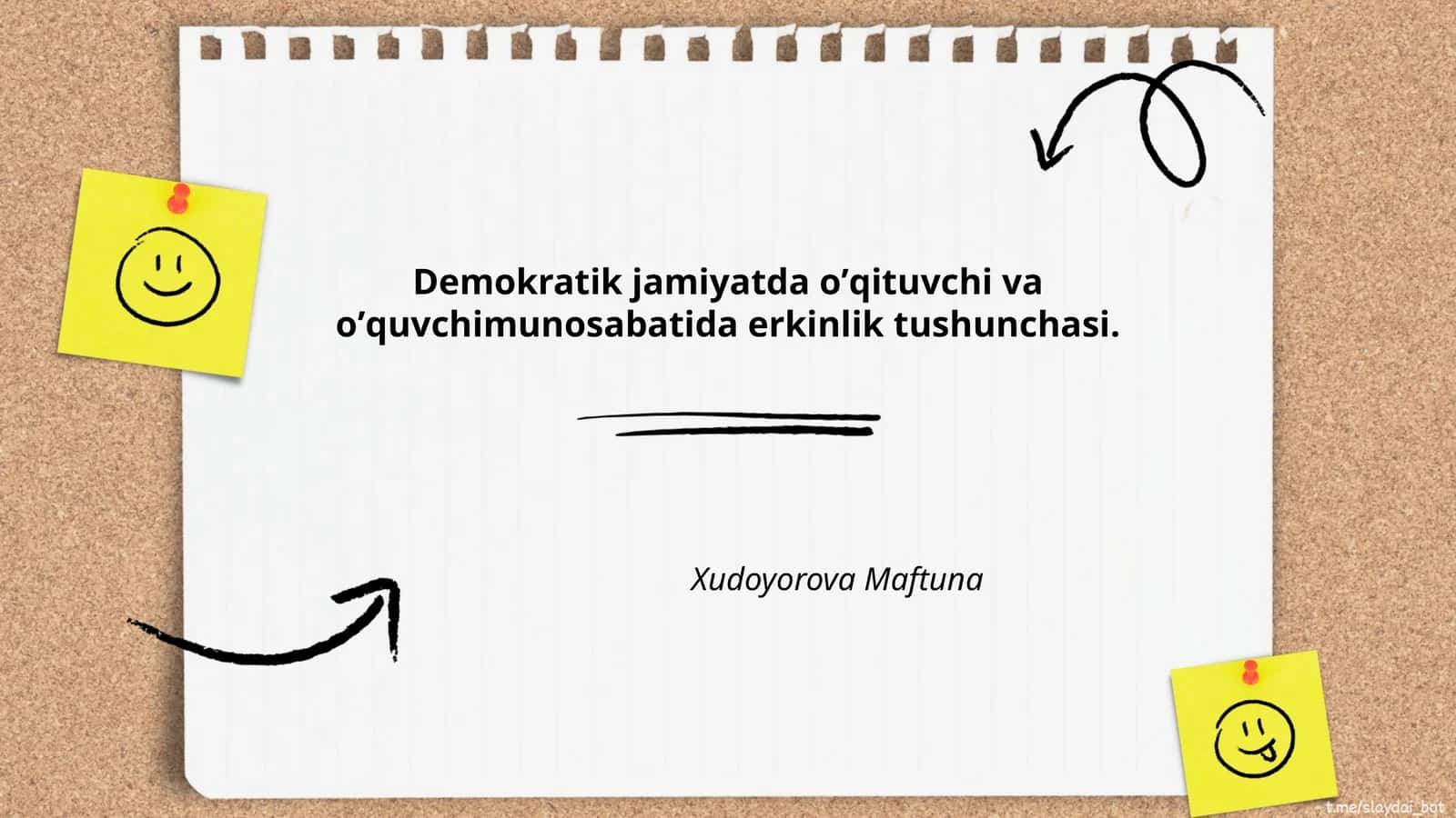 Demokratik jamiyatda ta'limda erkinlik tushunchasi