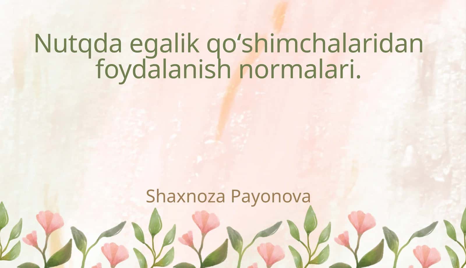 Egalik qoʻshimchalaridan foydalanish normalari