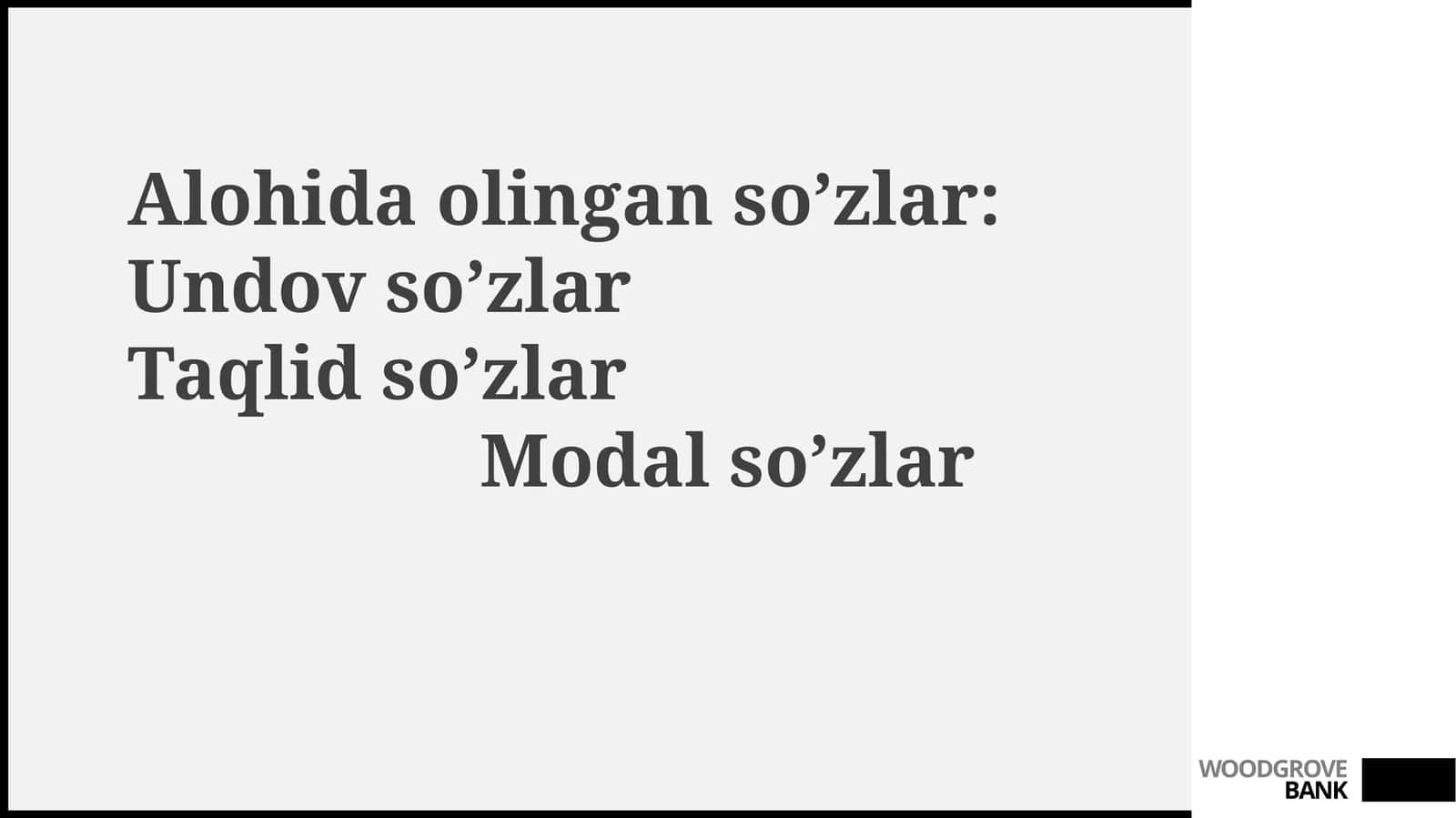 Undov so'zlari va ularning vazifalari