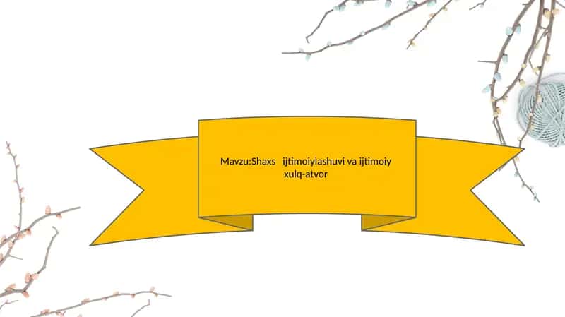 Shaxs ijtimoiylashuvi va ijtimoiy xulq-atvor