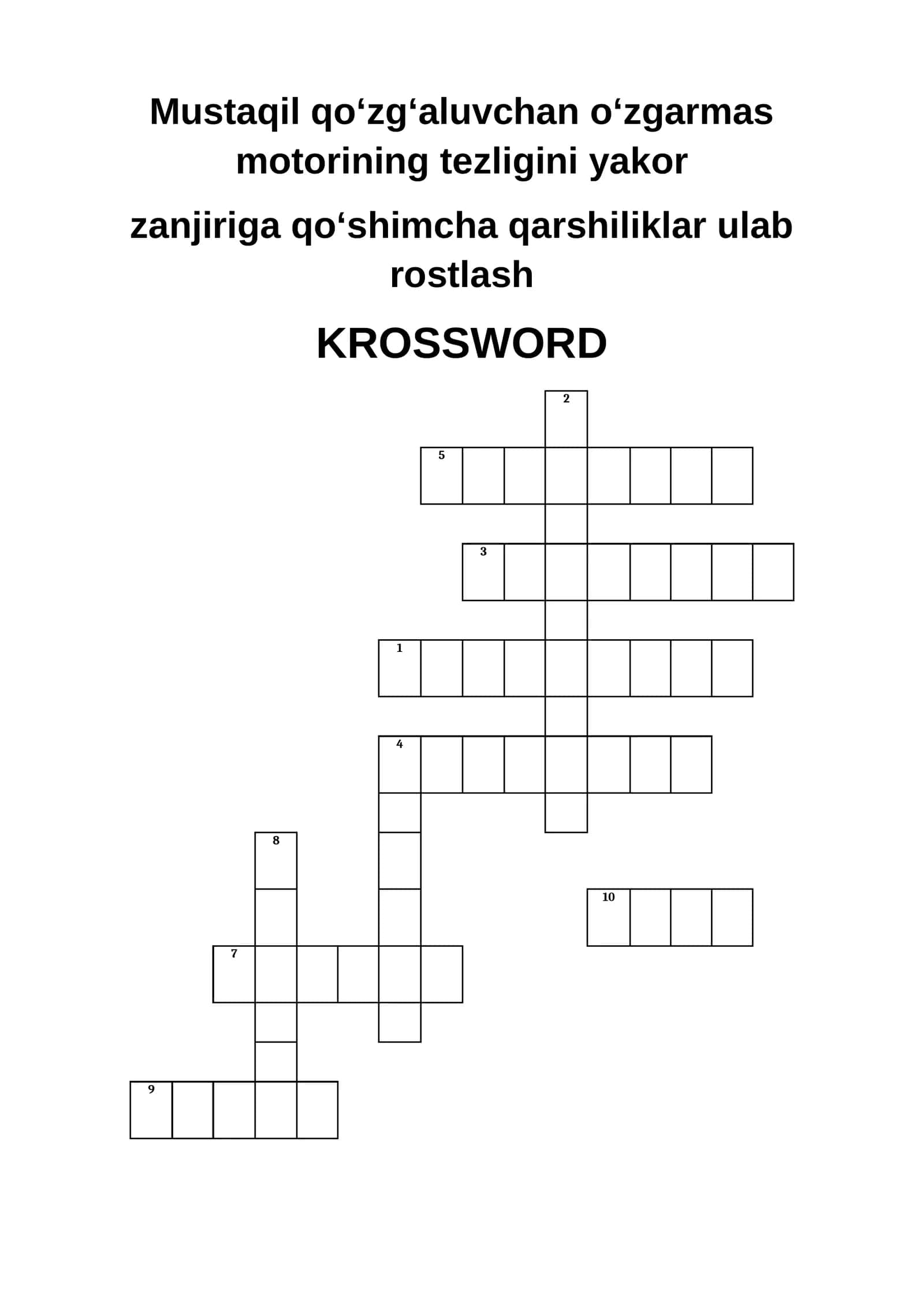 Mustaqil qoʻzg'aluvchan oʻzgarmas motorining tezligini yakor zanjiriga qoʻshimcha qarshiliklar ulab