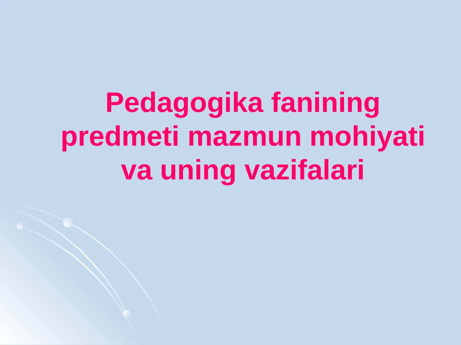 Pedagogika predmeti