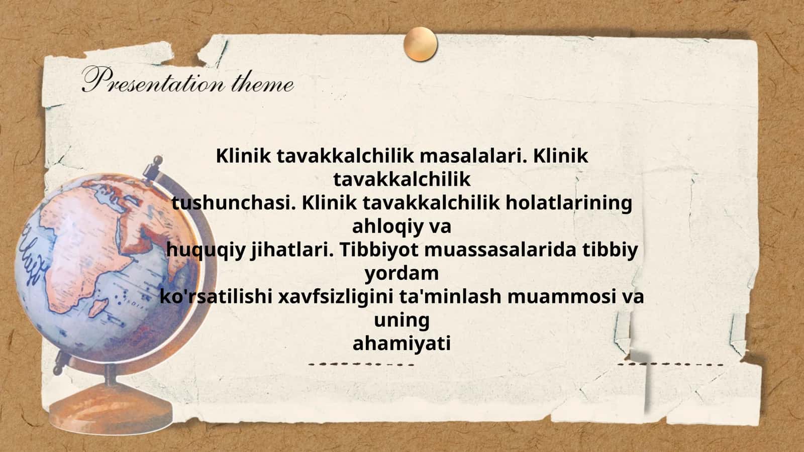 Klinik tavakkalchilik masalalari