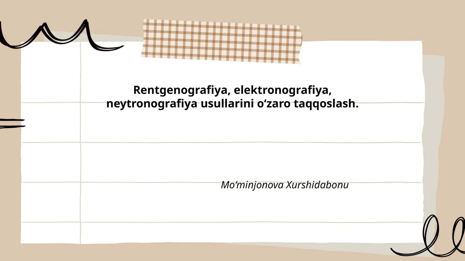 Rentgen nurlari asoslari