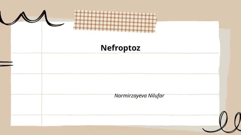 Nefroptoz