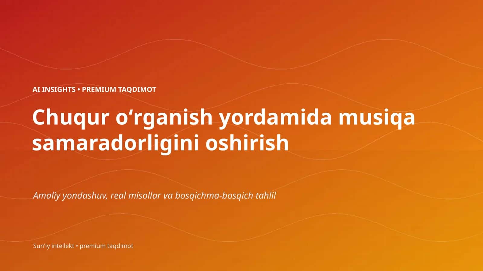 AI INSIGHTS • PREMIUM TAQDIMOT
