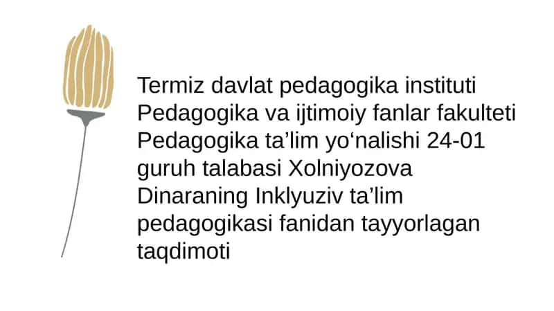Inklyuziv ta'lim pedagogikasi