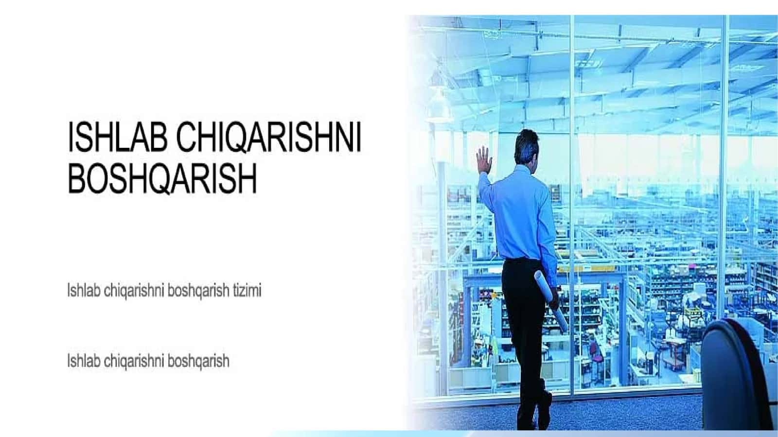 Ishlabchiqarishni boshqarish
