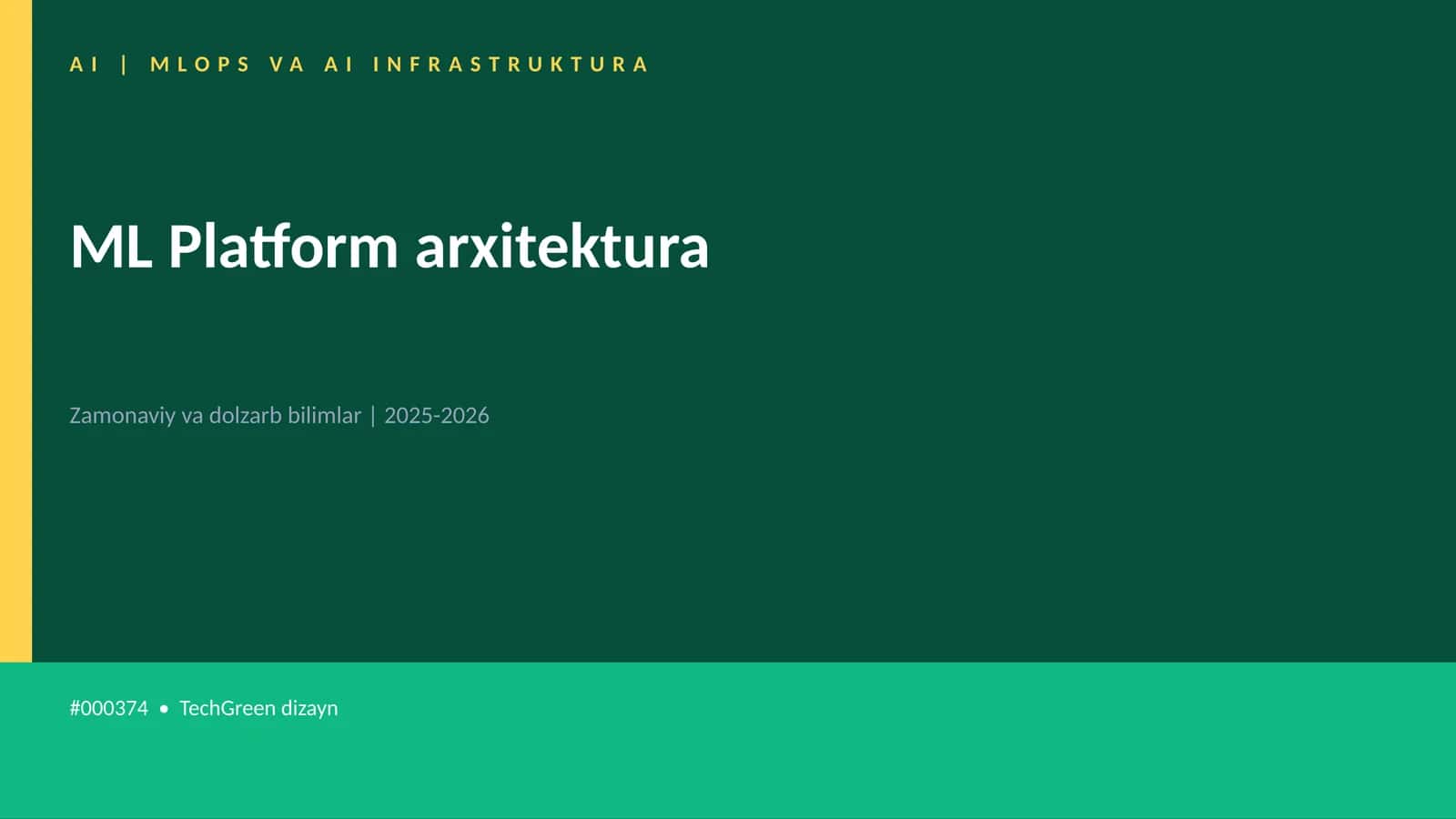 ML Platform arxitektura