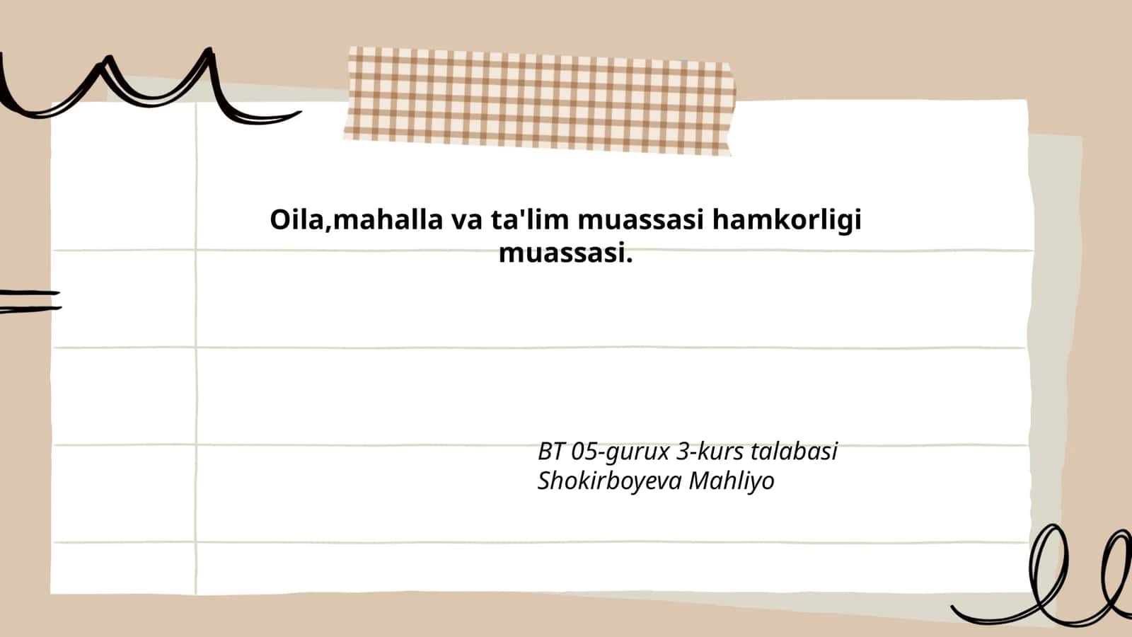 Oilaning ta'lim tizimidagi roli